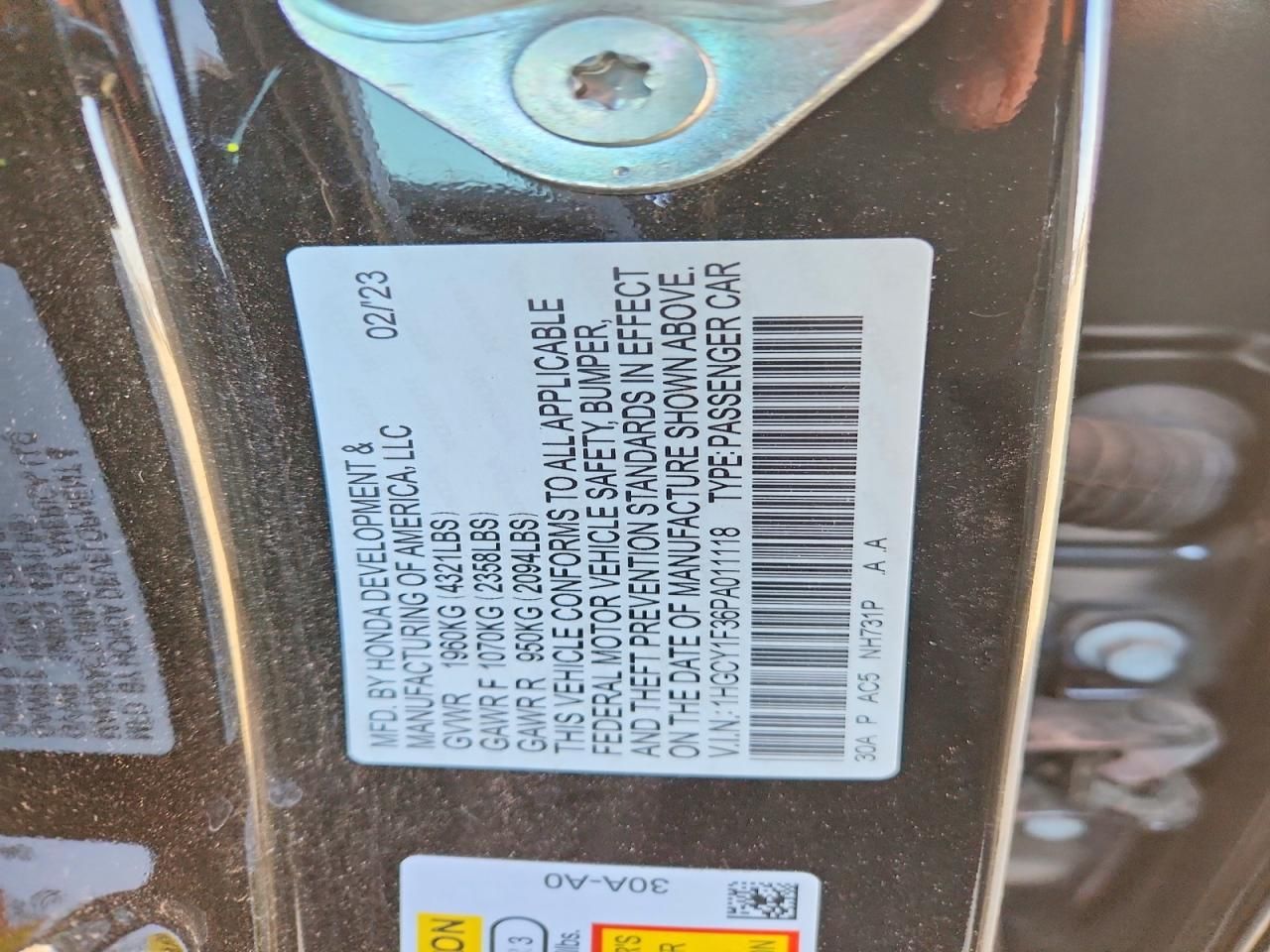 2023 Honda Accord ex