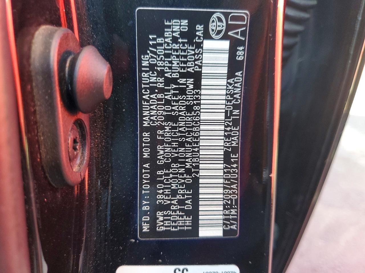 2011 Toyota Corolla Base