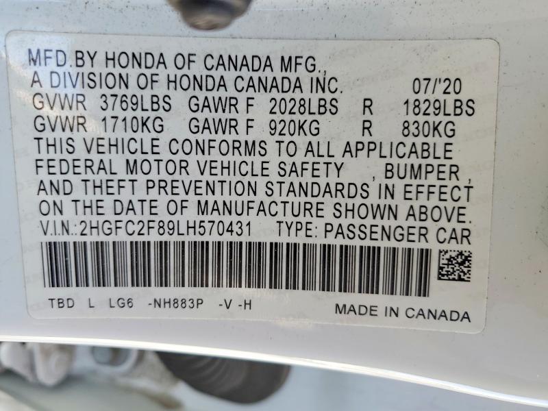 2020 Honda Civic Sport
