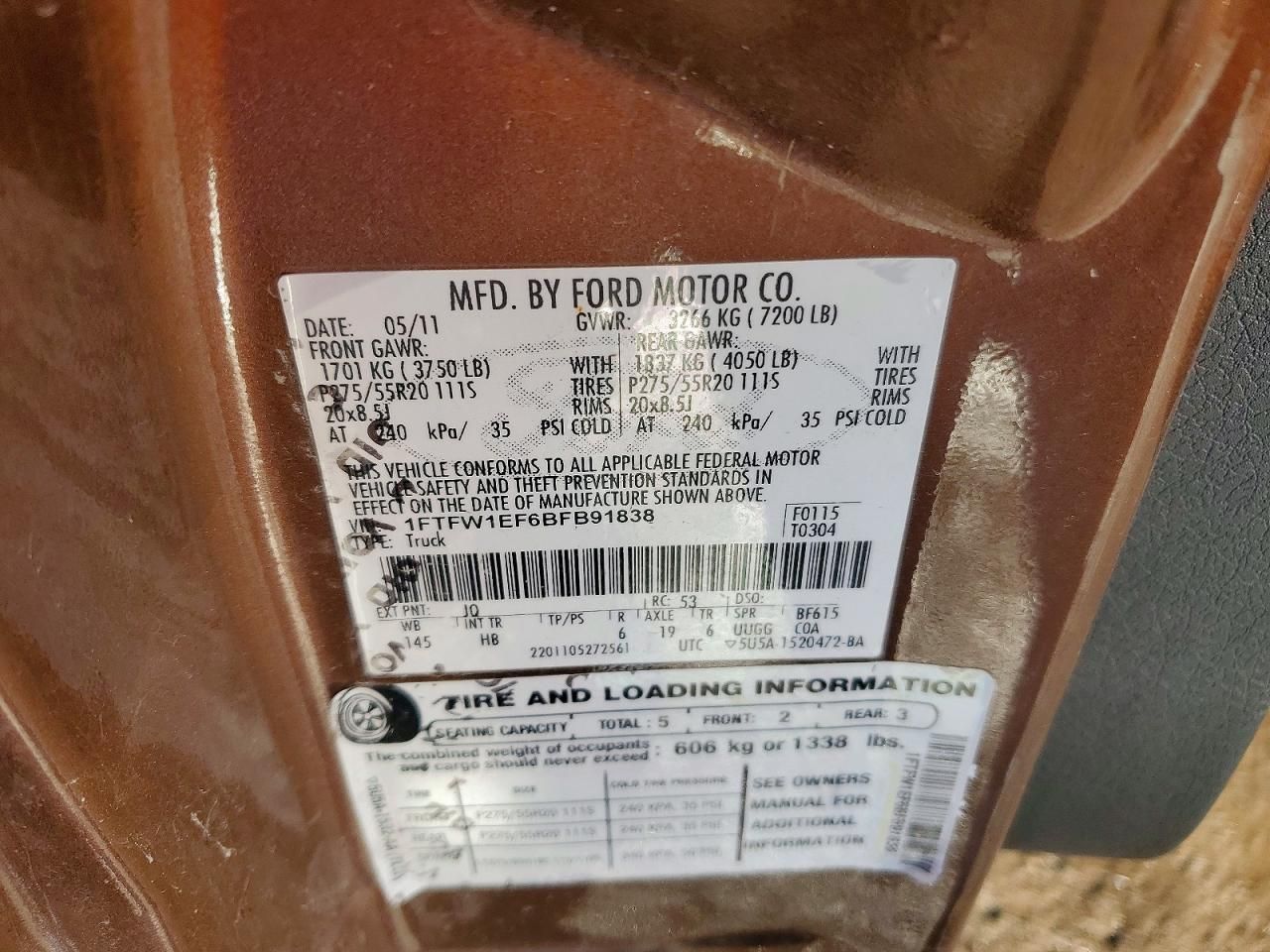 2011 Ford F150 Supercrew