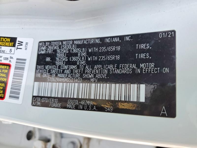 2021 Toyota Highlander xle