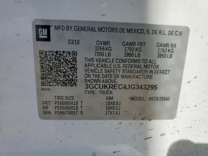 2018 Chevrolet Silverado K1500 lt