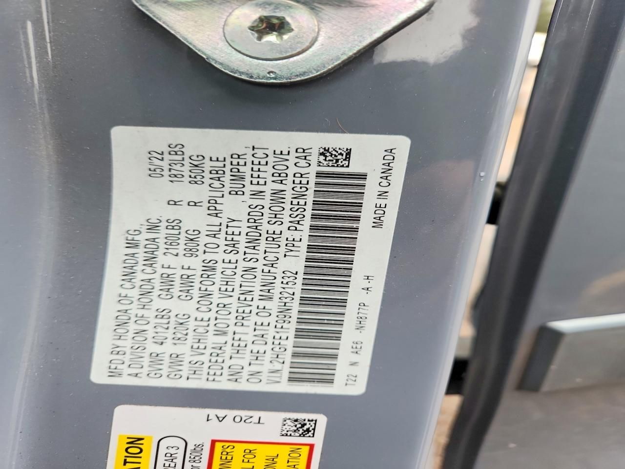 2022 Honda Civic Touring