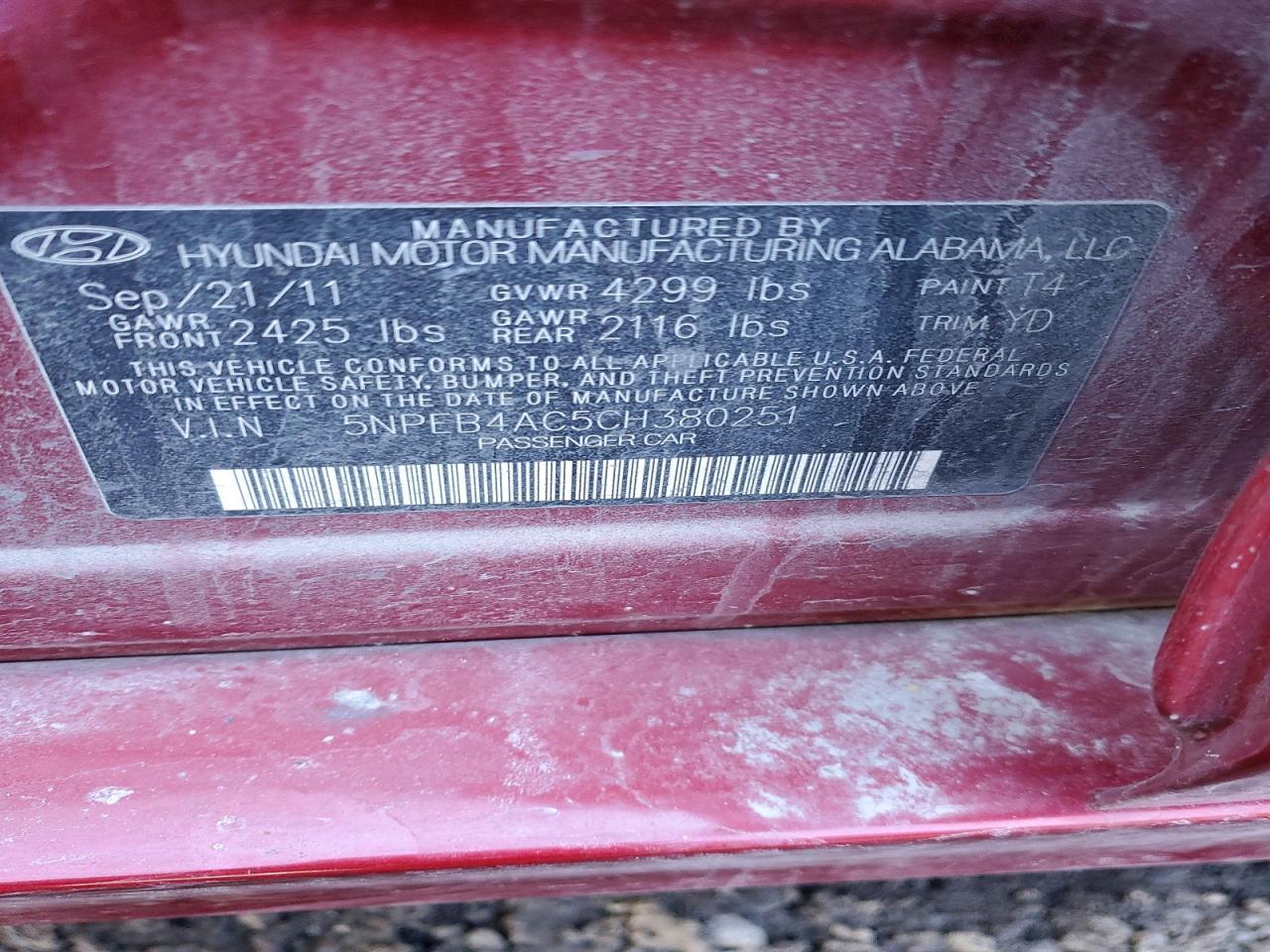 2012 Hyundai Sonata gls