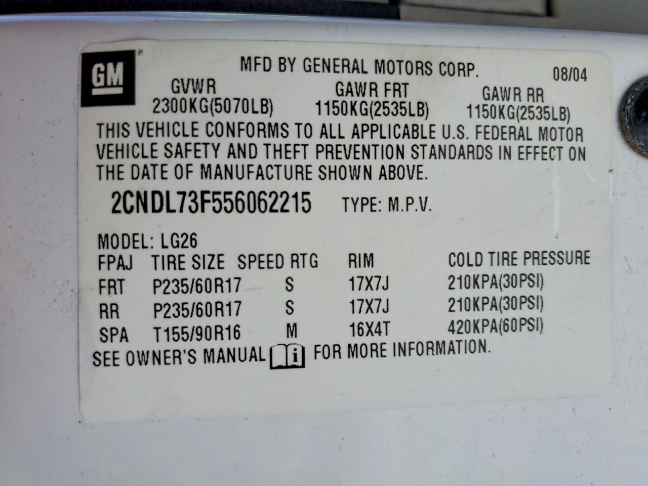 2005 Chevrolet Equinox lt