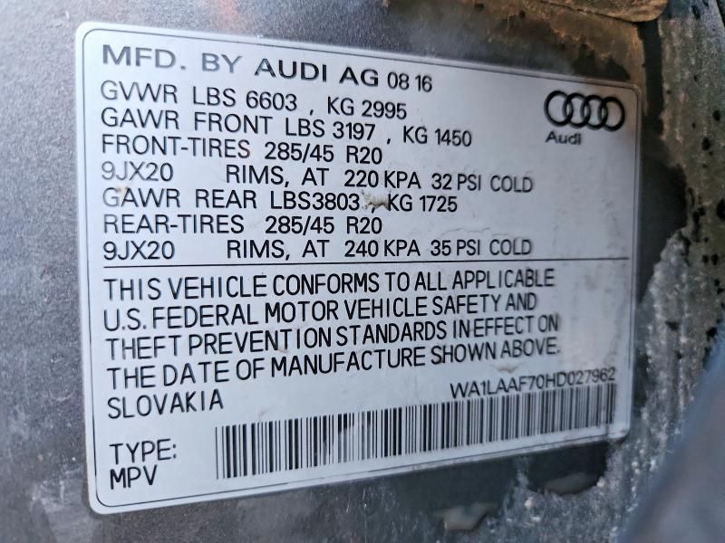 2017 Audi Q7 Premium Plus