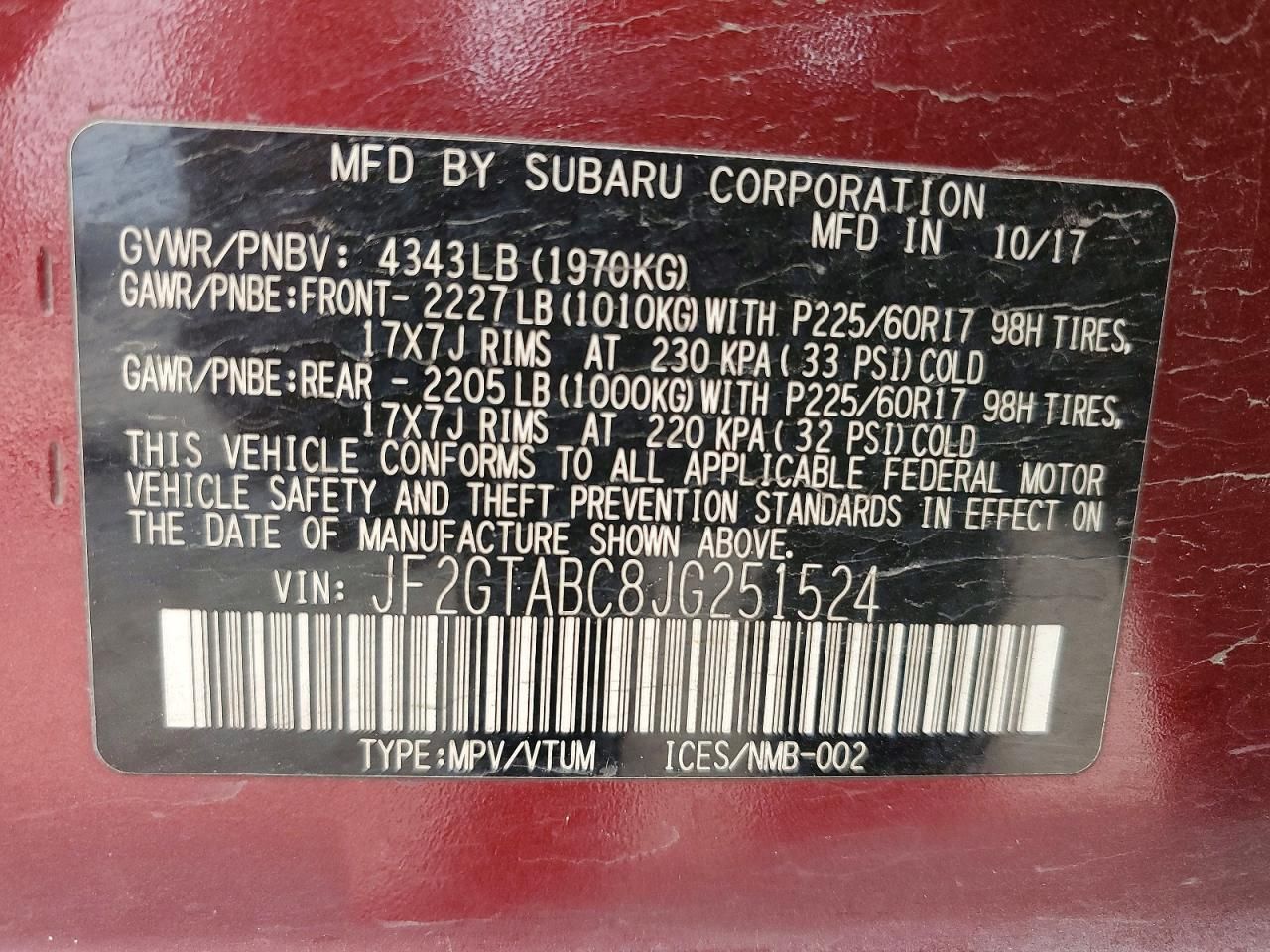 2018 Subaru Crosstrek Premium