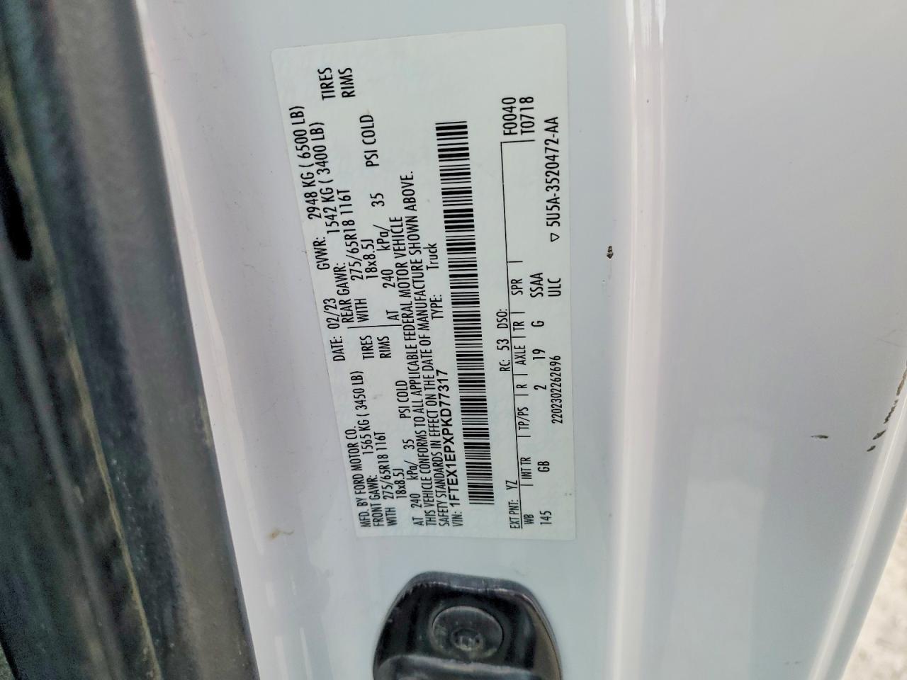 2023 Ford F150 Super cab