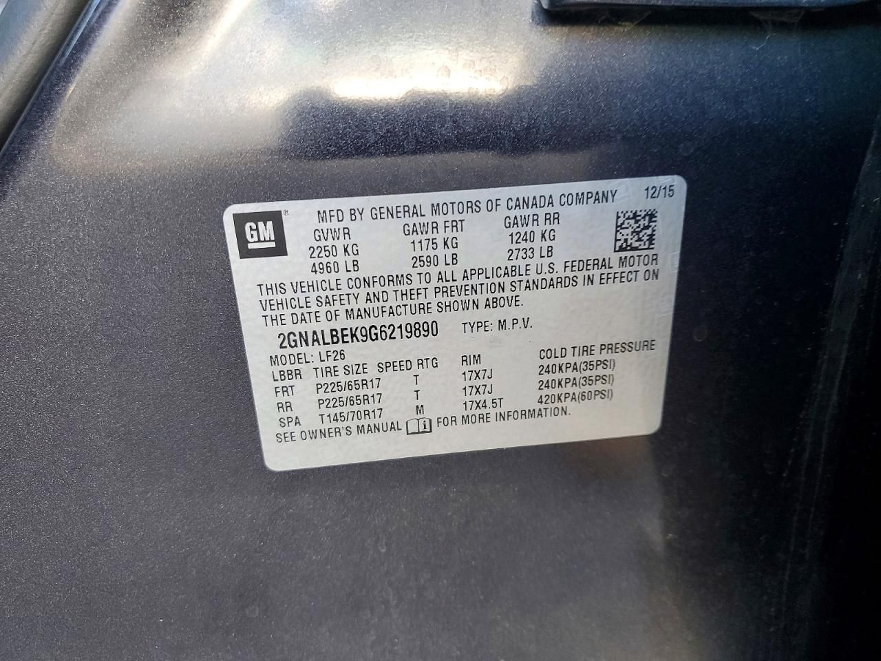 2016 Chevrolet Equinox ls