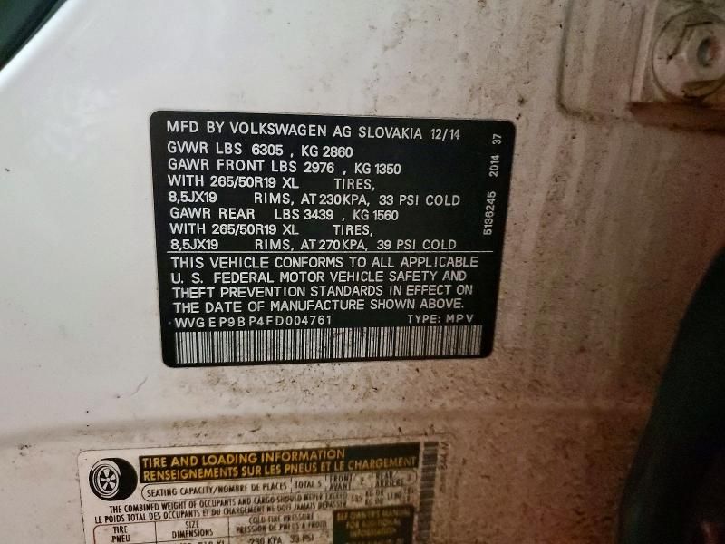 2015 Volkswagen Touareg V6 tdi