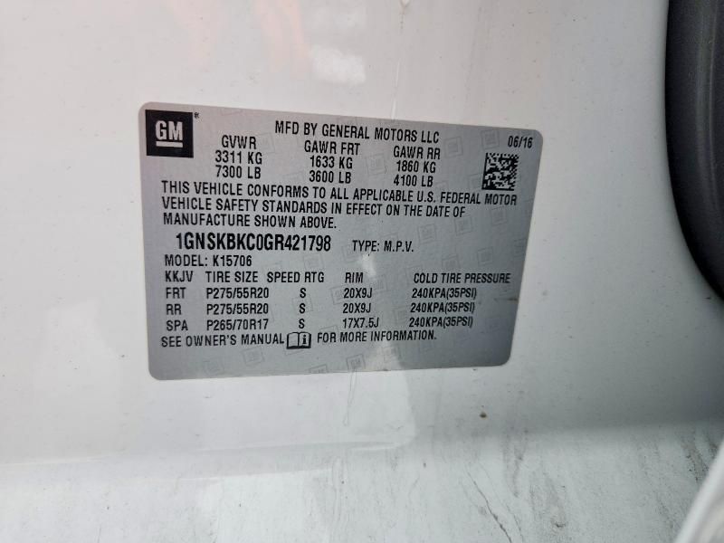 2016 Chevrolet Tahoe K1500 lt