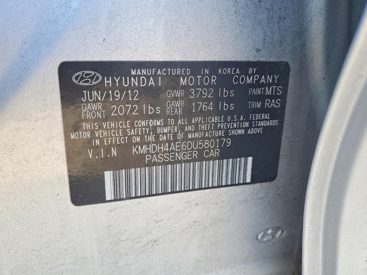 2013 Hyundai Elantra gls