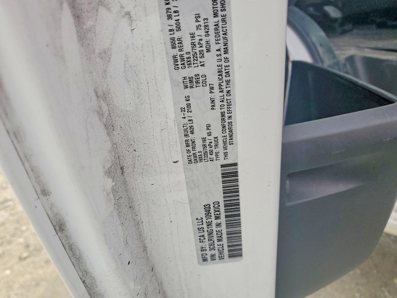 2022 Dodge RAM Promaster 1500 Utility / Service Van