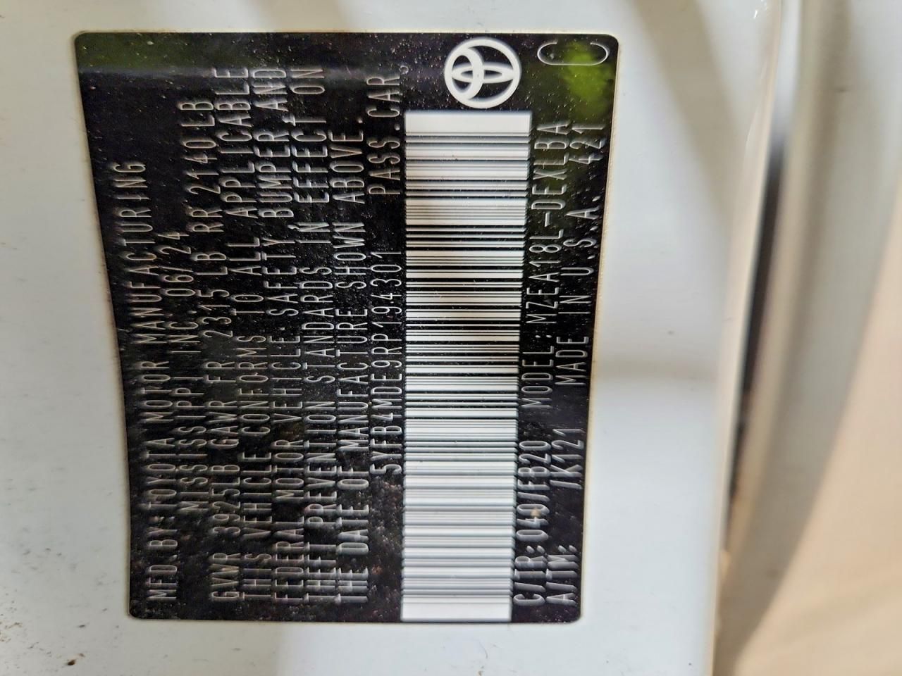 2024 Toyota Corolla le