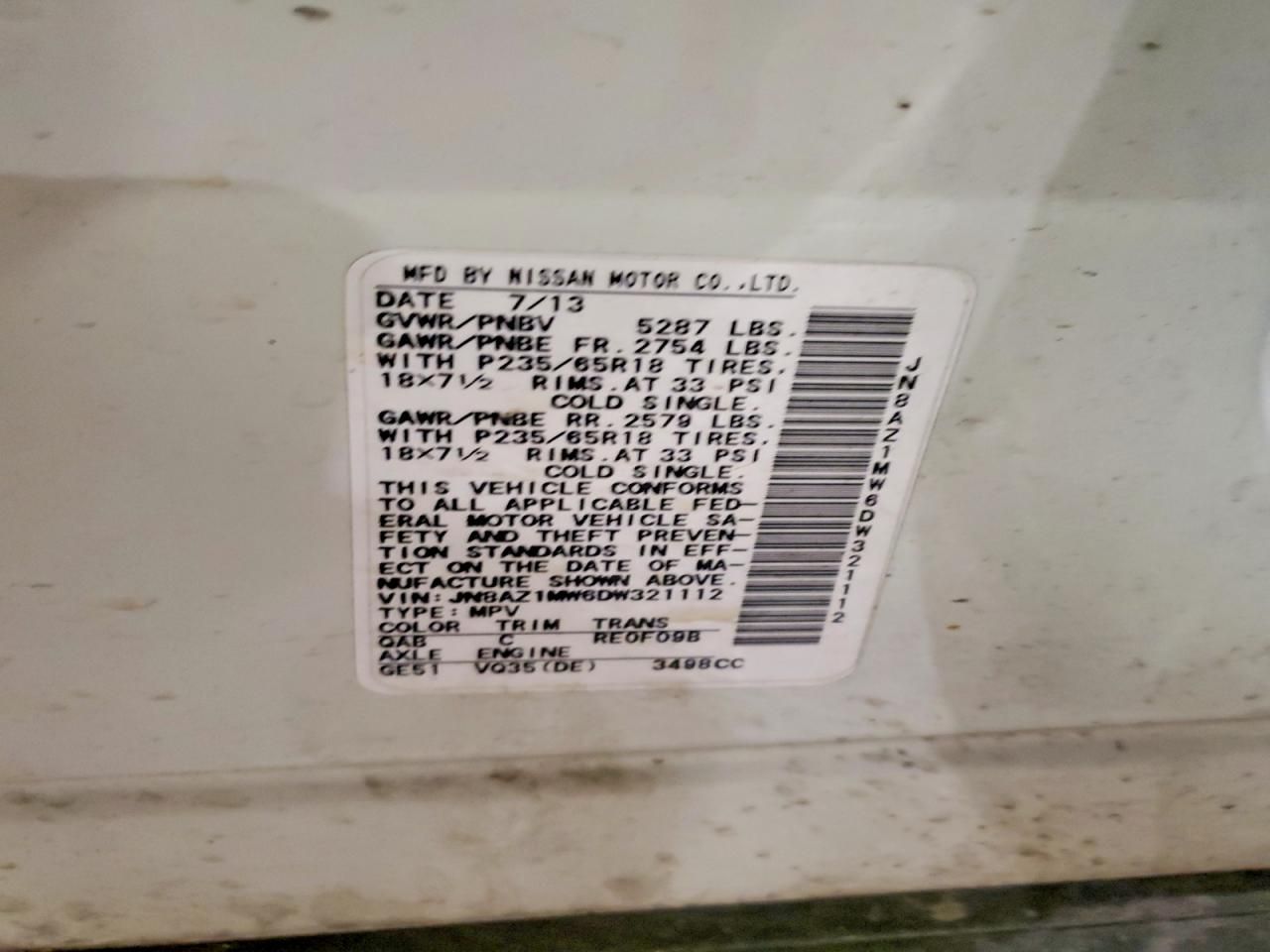 2013 Nissan Murano s