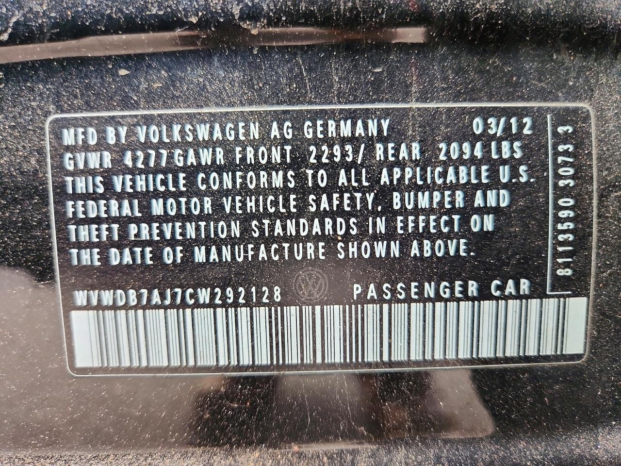 2012 Volkswagen Golf