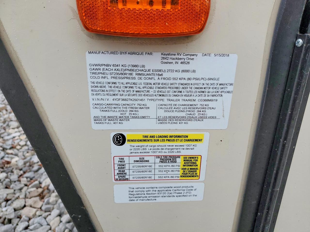 2019 Keystone Cougar Fif-rv