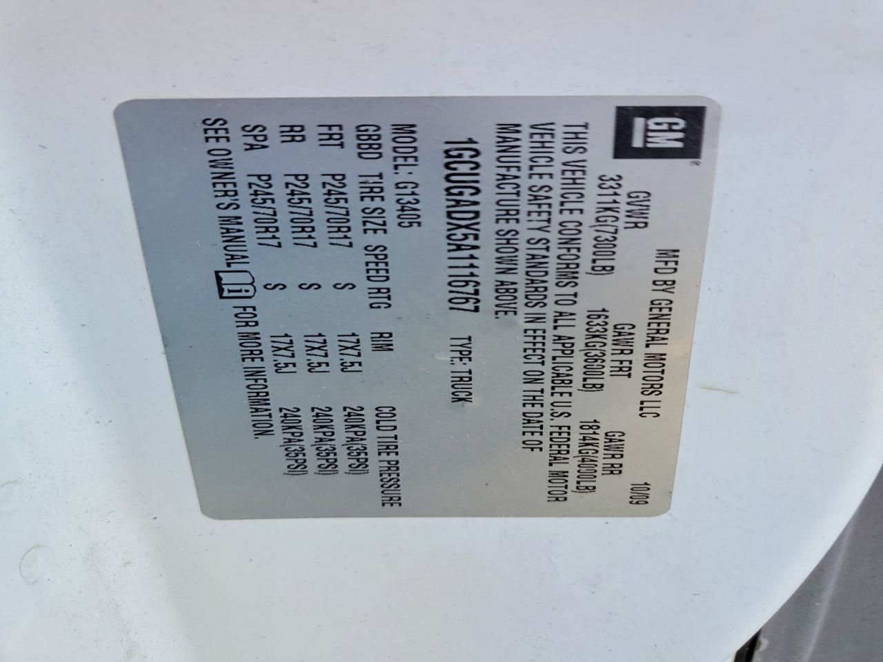 2010 Chevrolet Express G1500