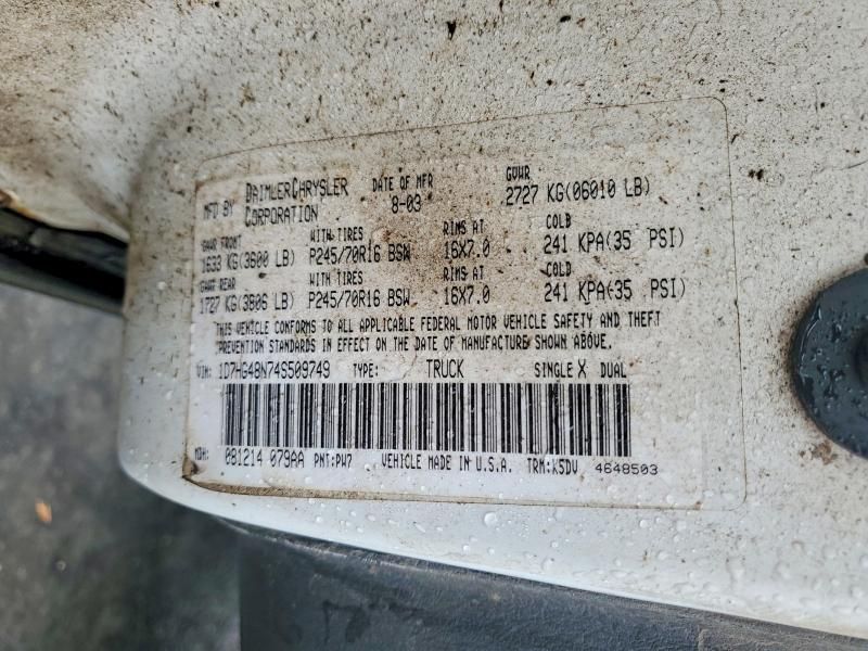 2004 Dodge Dakota Quad slt