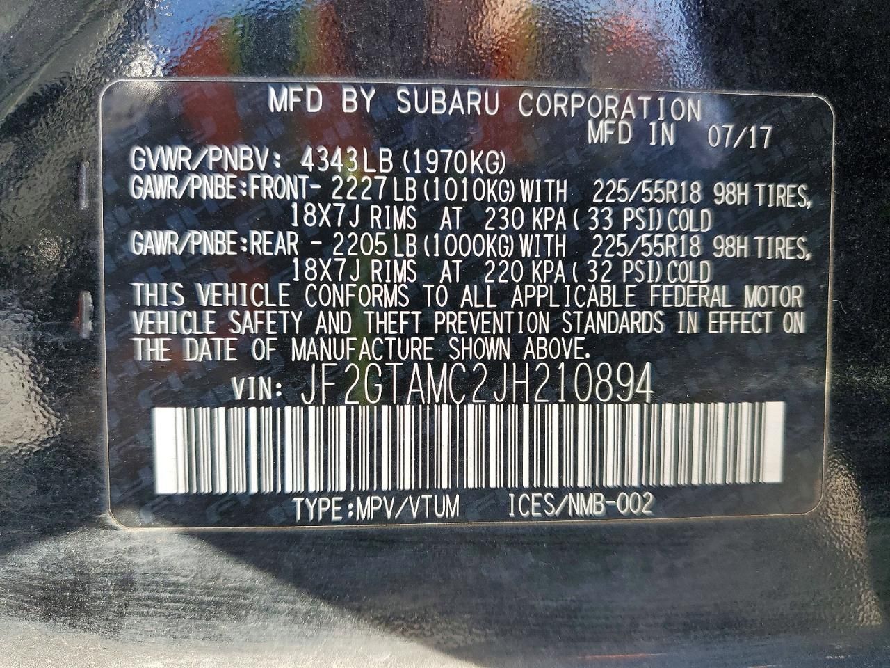 2018 Subaru Crosstrek Limited