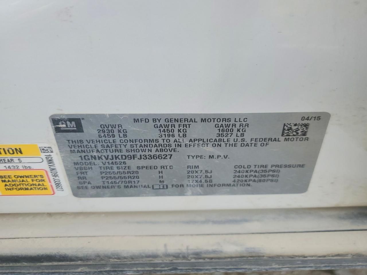 2015 Chevrolet Traverse ltz