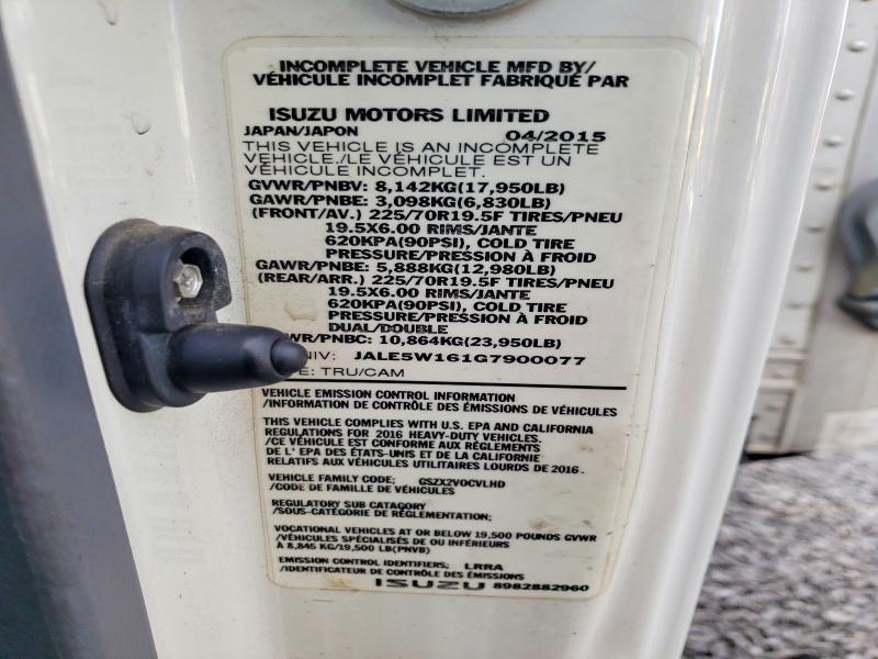 2016 Isuzu NQR Refrigerated BOX Truck