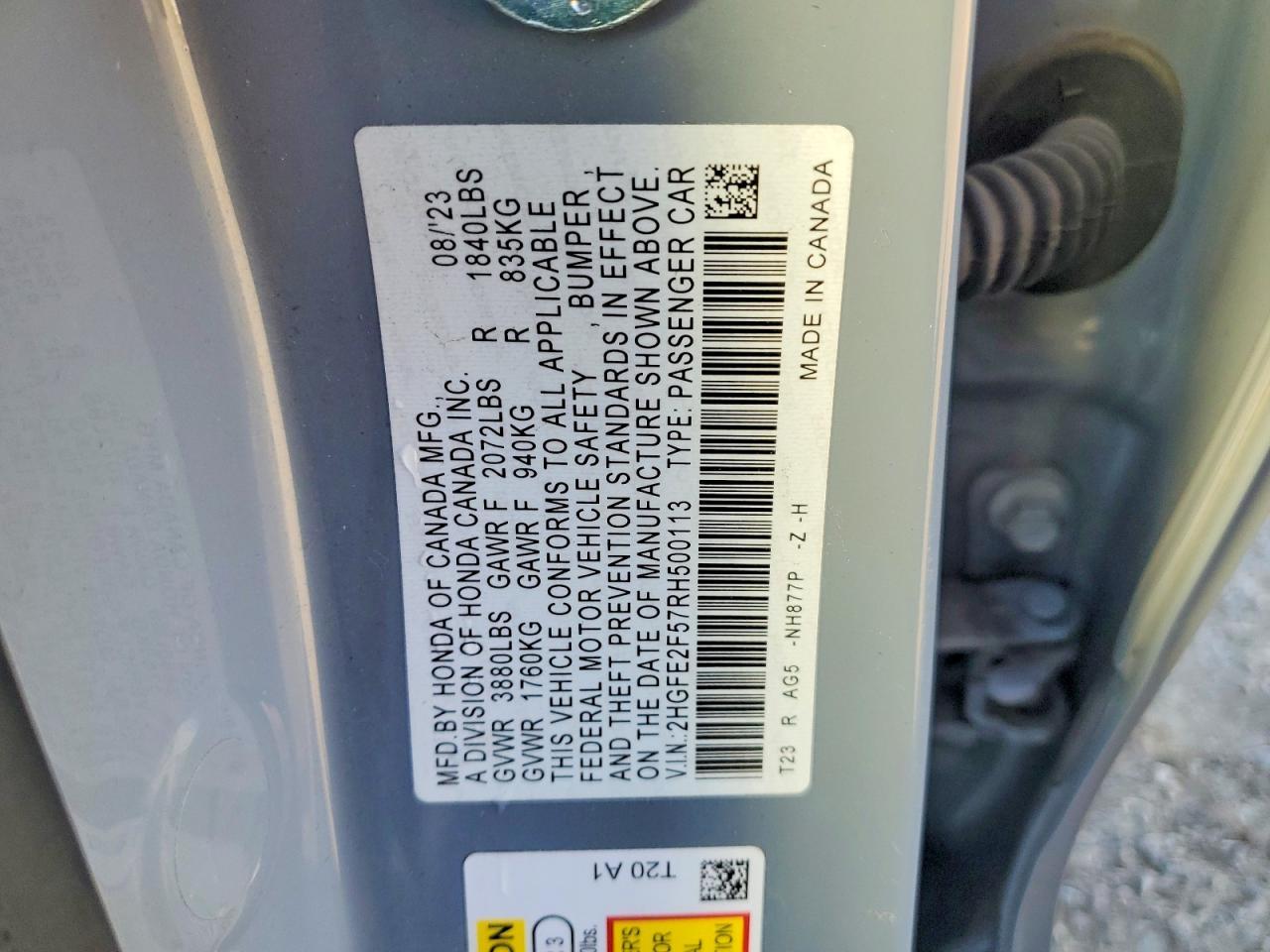 2024 Honda Civic Sport
