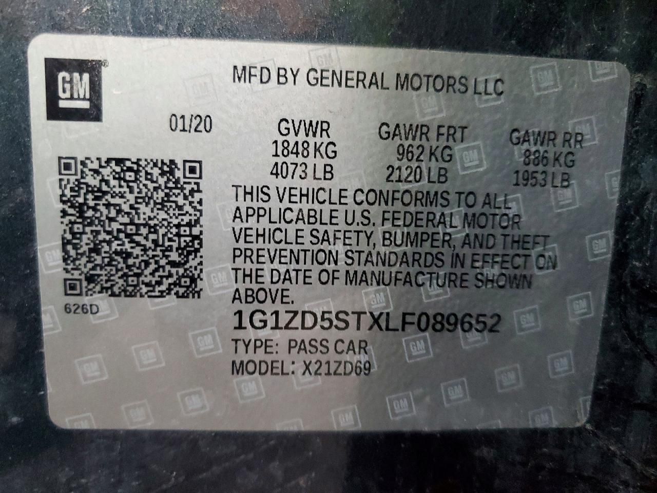 2020 Chevrolet Malibu lt