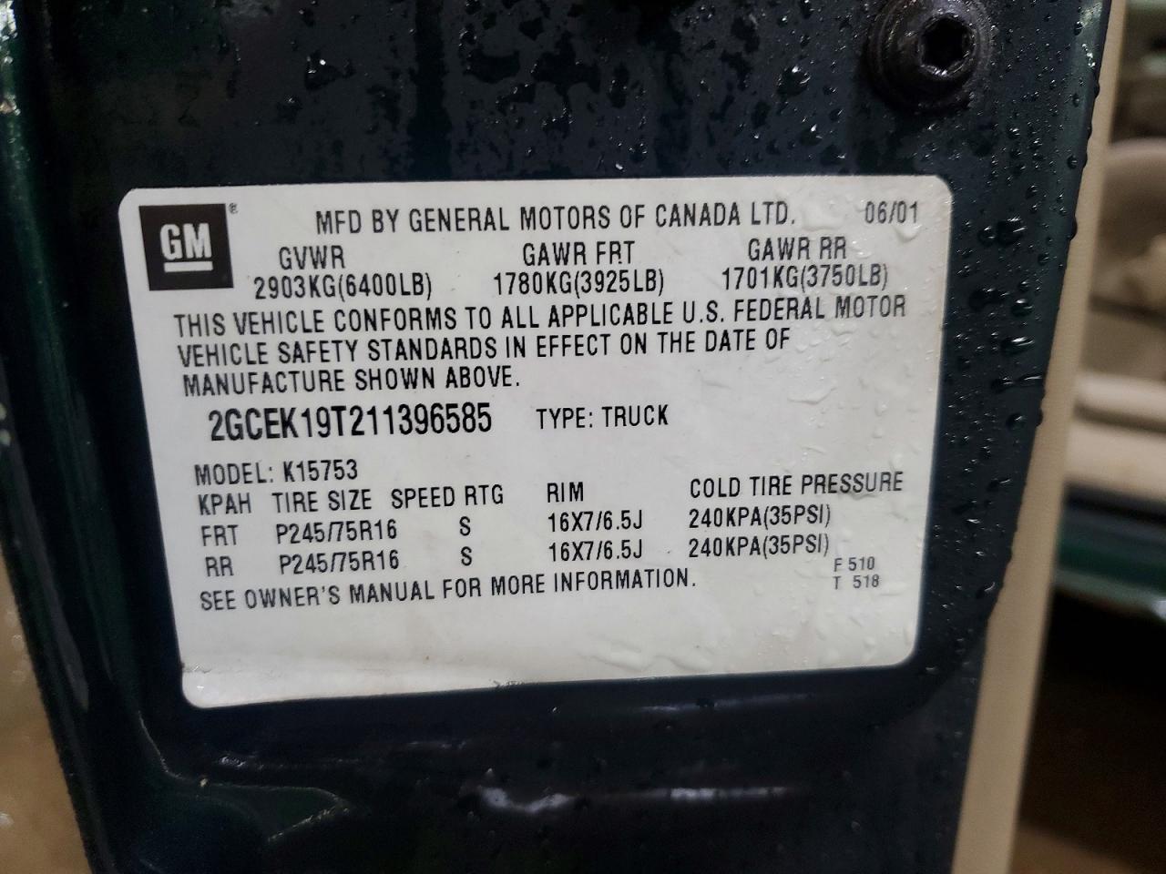 2001 Chevrolet Silverado K1500