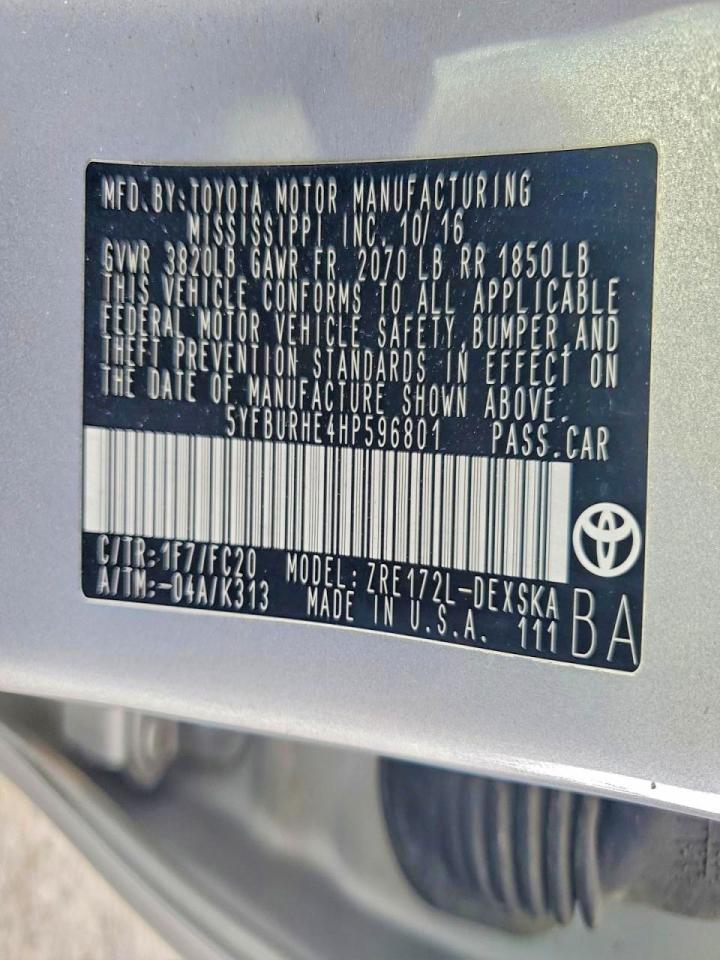 2017 Toyota Corolla l
