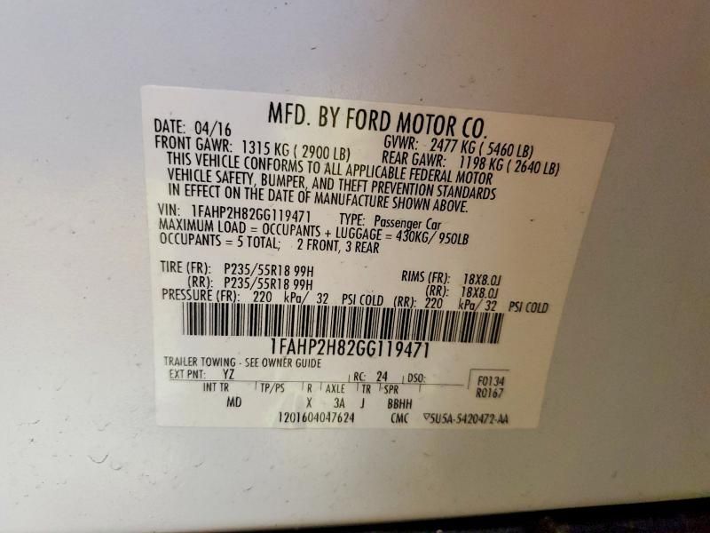 2016 Ford Taurus sel