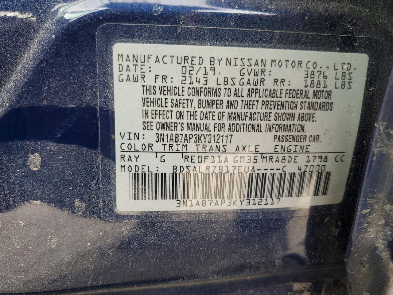 2019 Niss Sentra