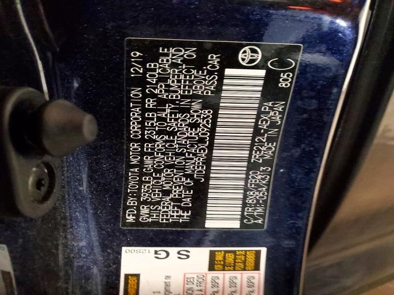 2020 Toyota Corolla le