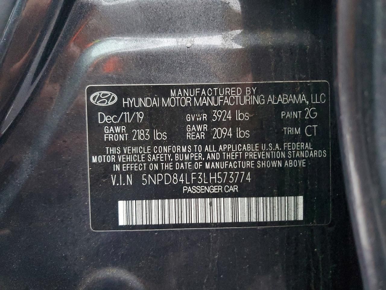 2020 Hyundai Elantra sel