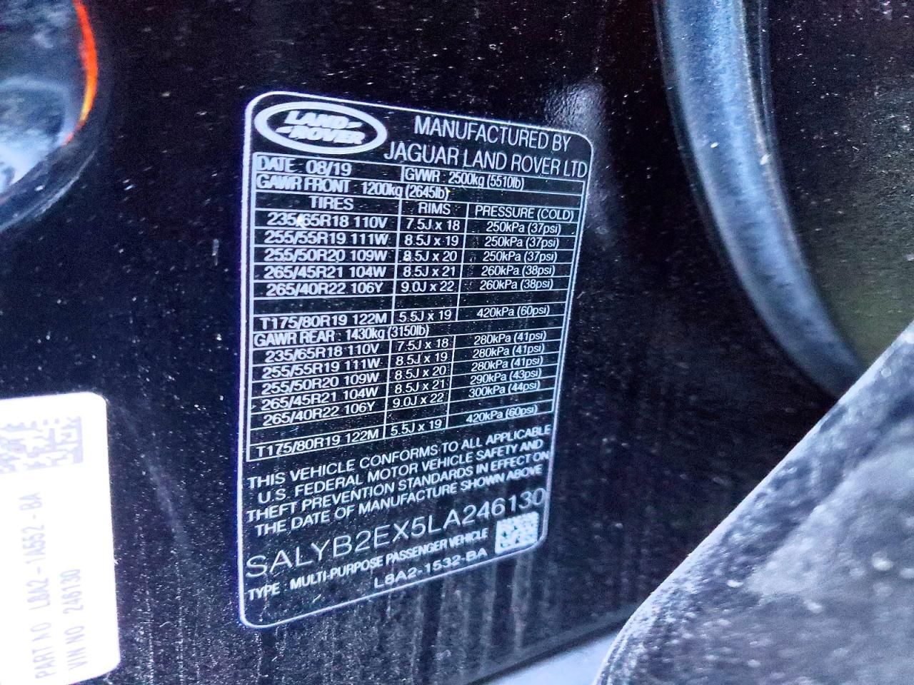 2020 Land Rover Range Rover Velar s