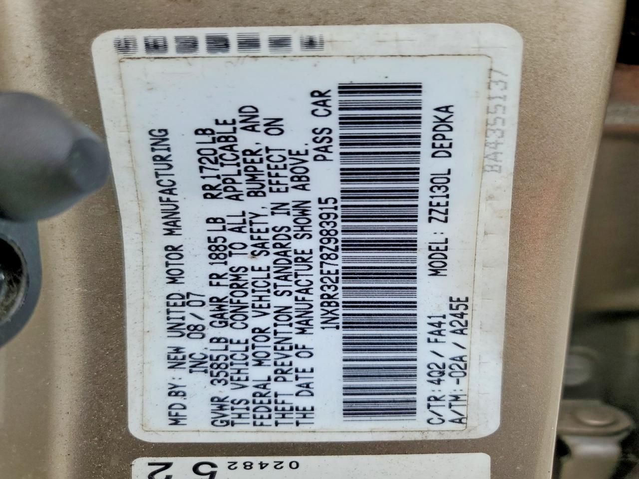 2008 Toyota Corolla ce