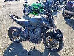 Salvage motorcycles for sale at Vallejo, CA auction: 2021 Yamaha MT07 C