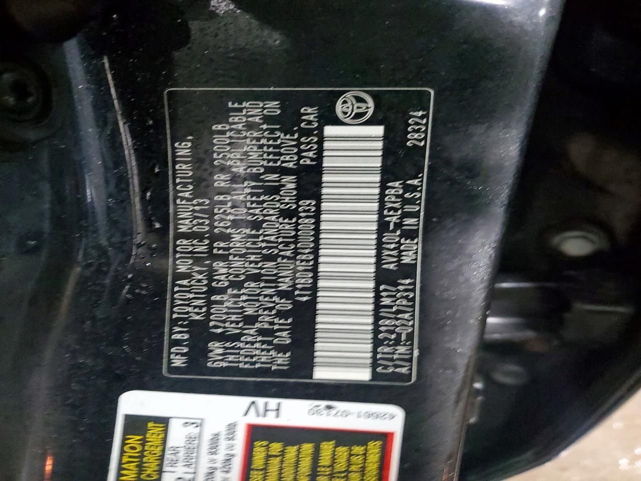 2013 Toyota Avalon Hybrid