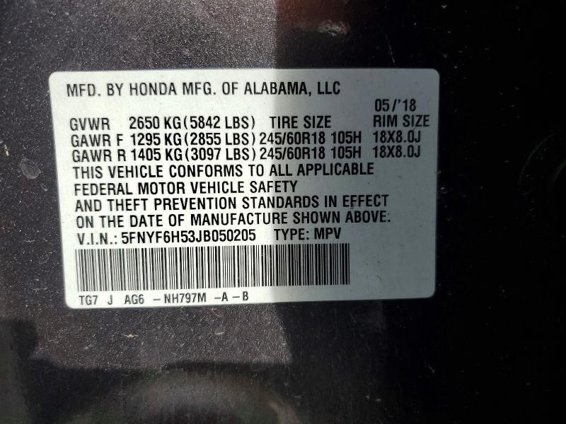 2018 Honda Pilot exl