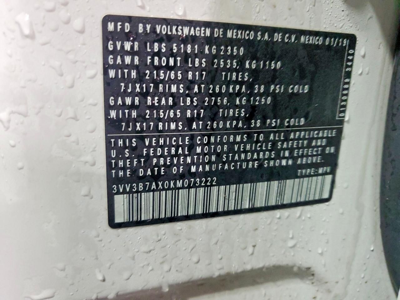 2019 Volkswagen Tiguan se