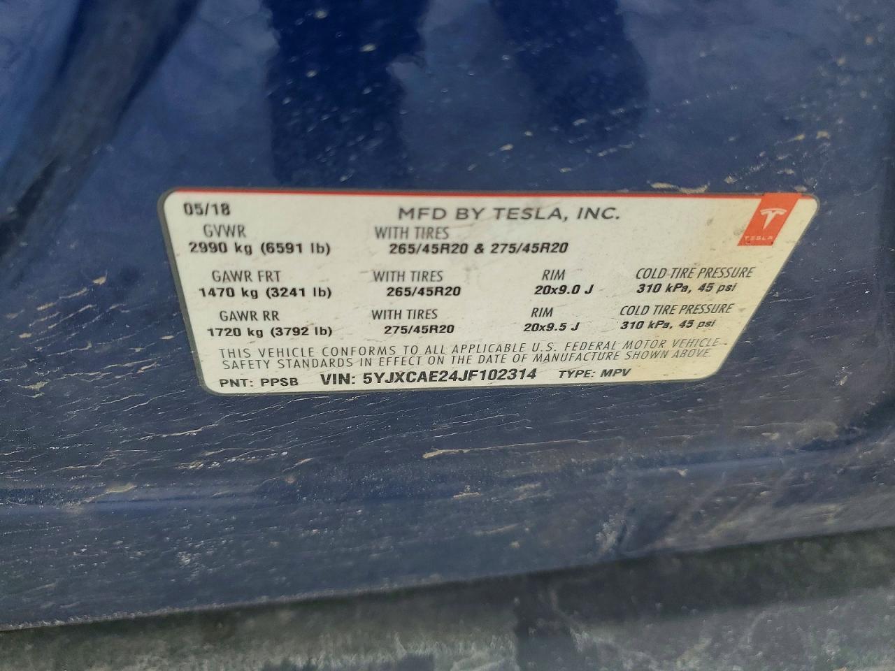 2018 Tesla Model x