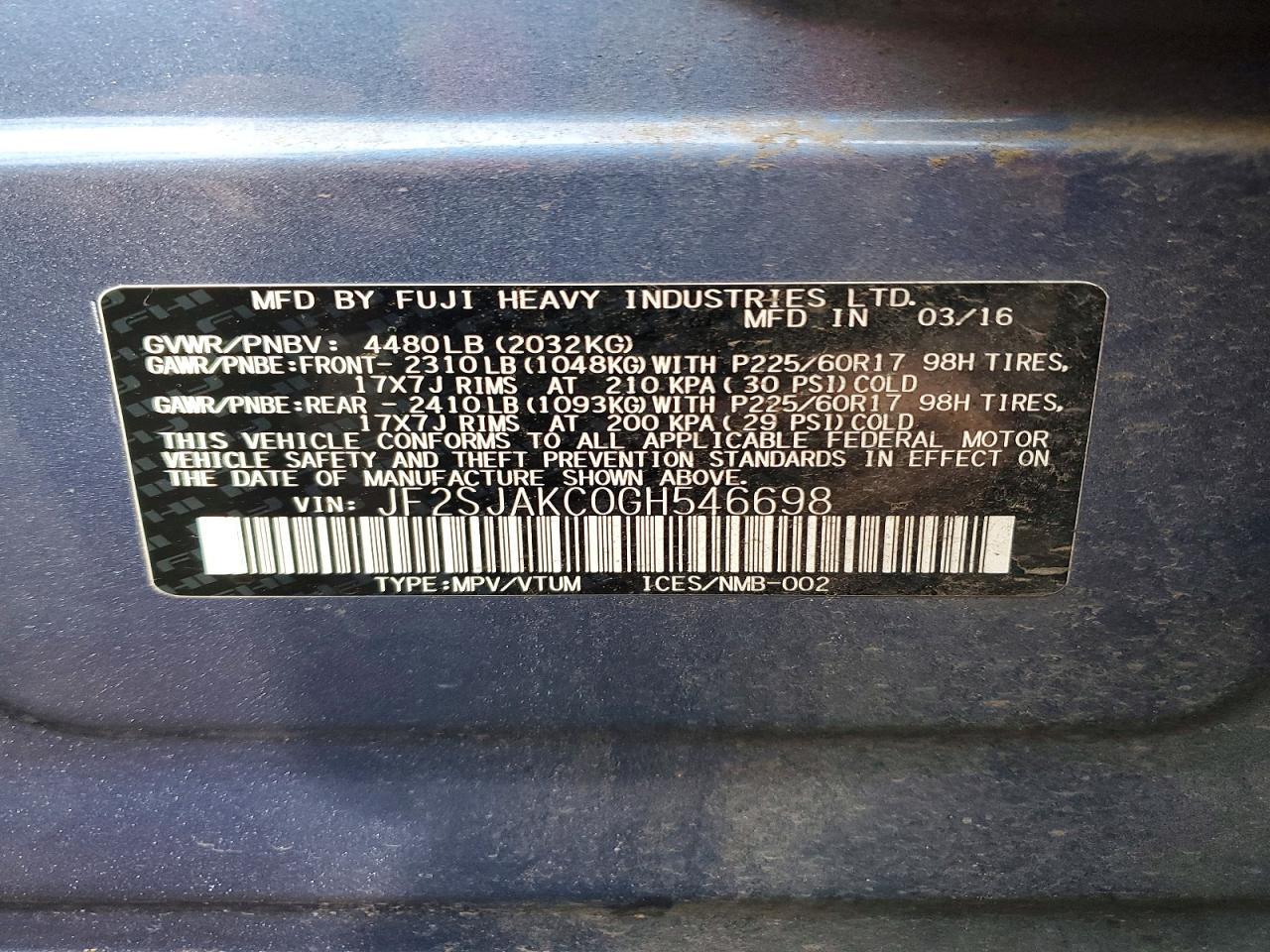 2016 Subaru Forester 2.5i Limited