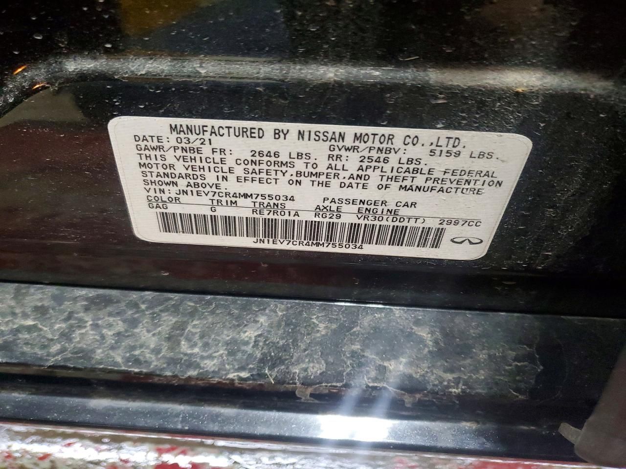 2021 Infiniti Q50 Sensory