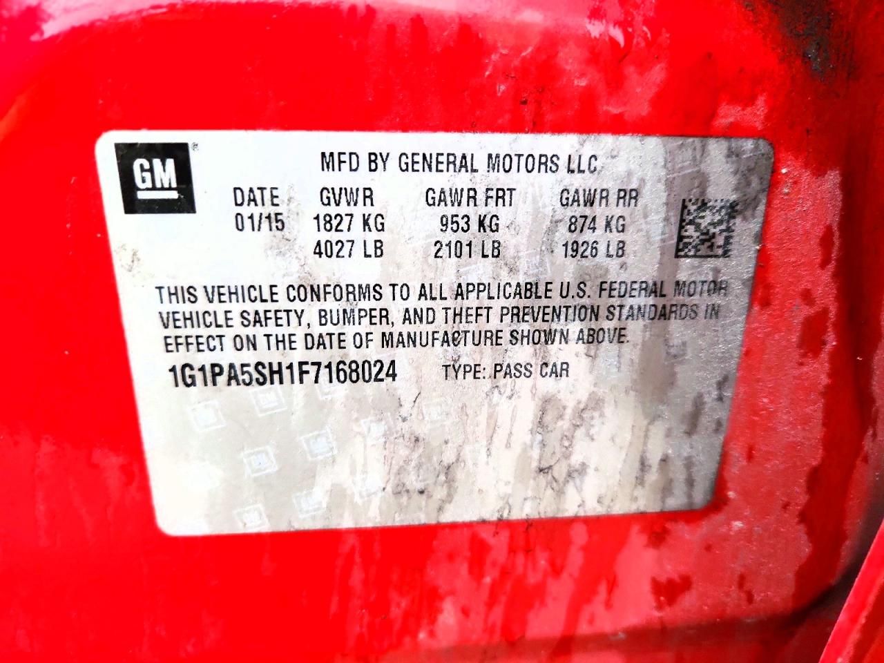 2015 Chevrolet Cruze ls