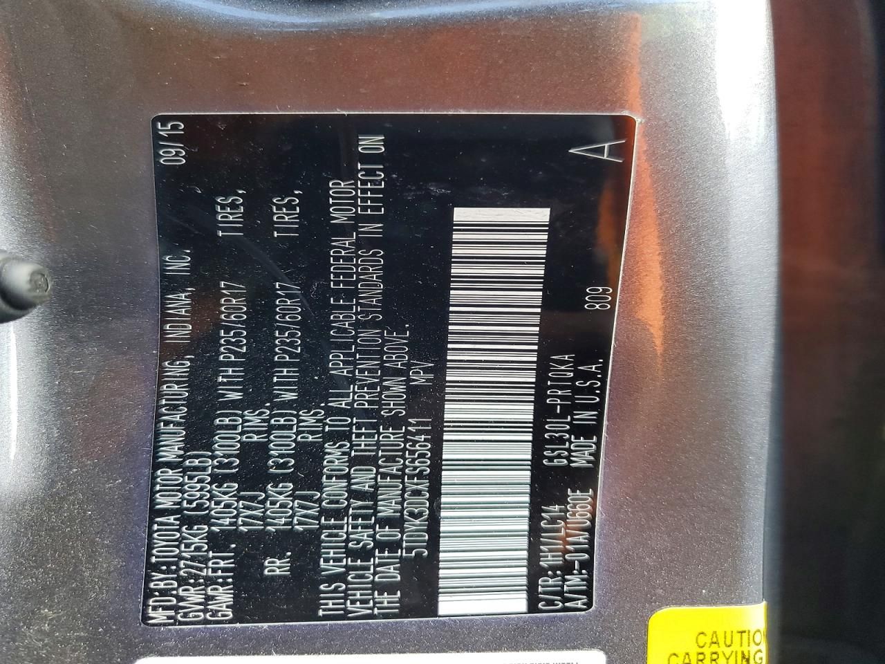 2015 Toyota Sienna xle