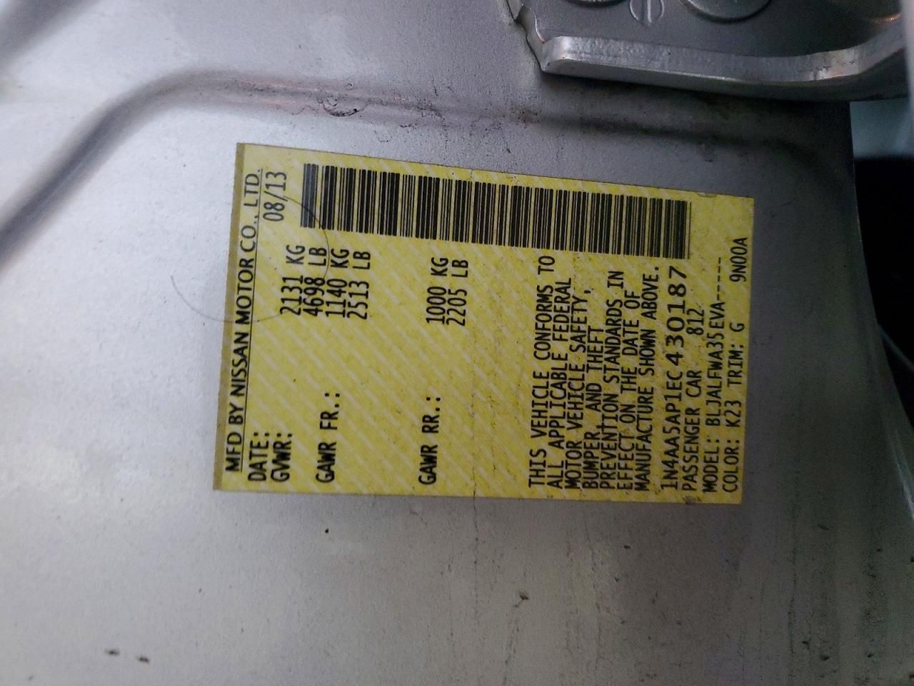 2014 Nissan Maxima 3.5 sv