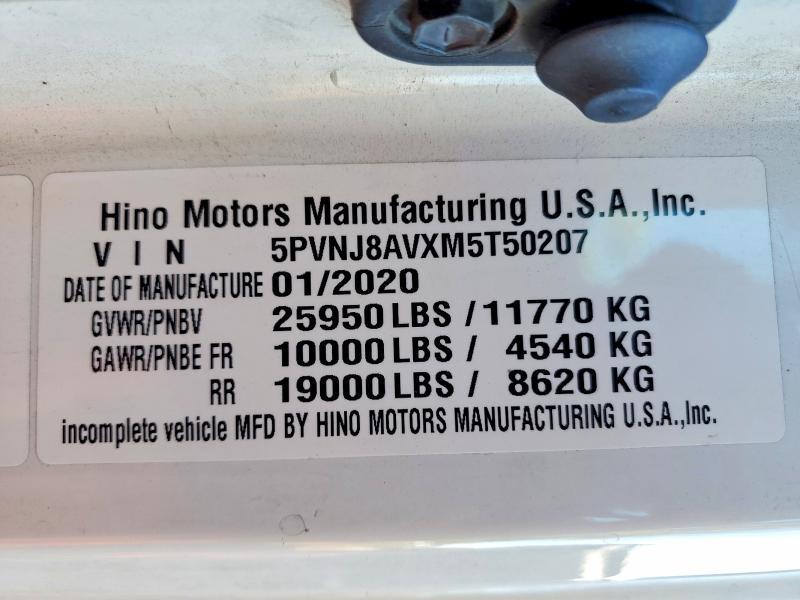 2021 Hino 268 BOX Truck