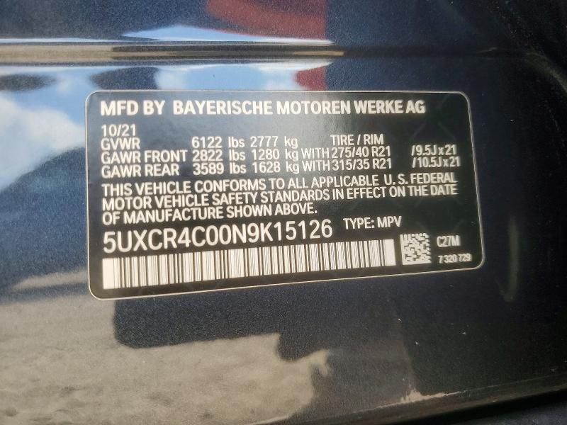 2022 BMW X5 Sdrive 40I