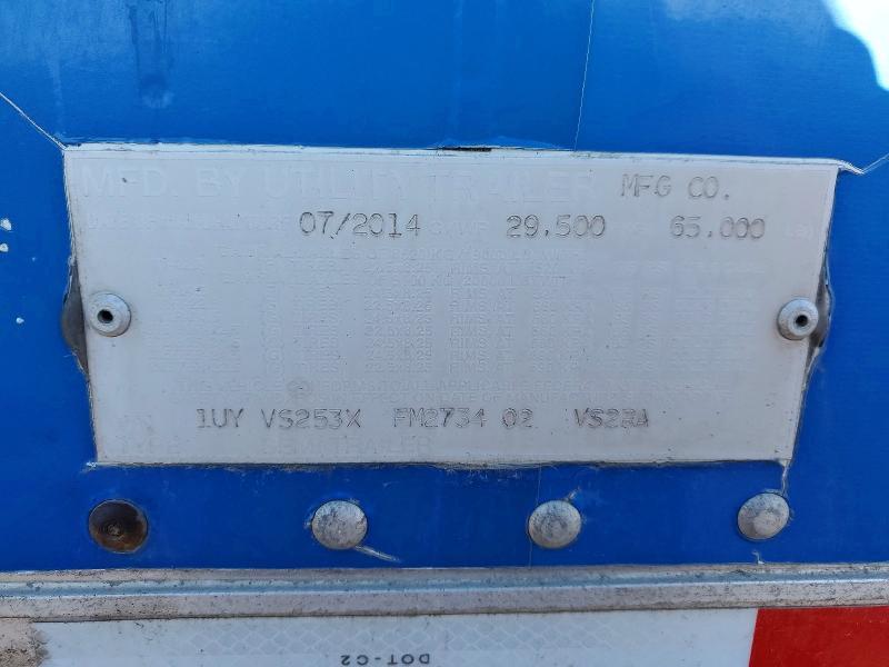 2014 Utility VS2RA Refrigerated Van Trailer