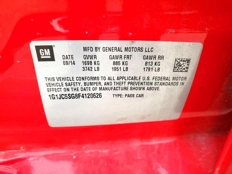 2015 Chevrolet Sonic lt
